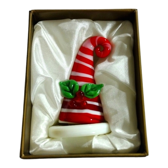Pier‎ 1 Glass Santa Hat Collectable - Picture 1 of 10
